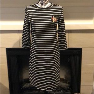 Shein Striped Half Sleeve Dress